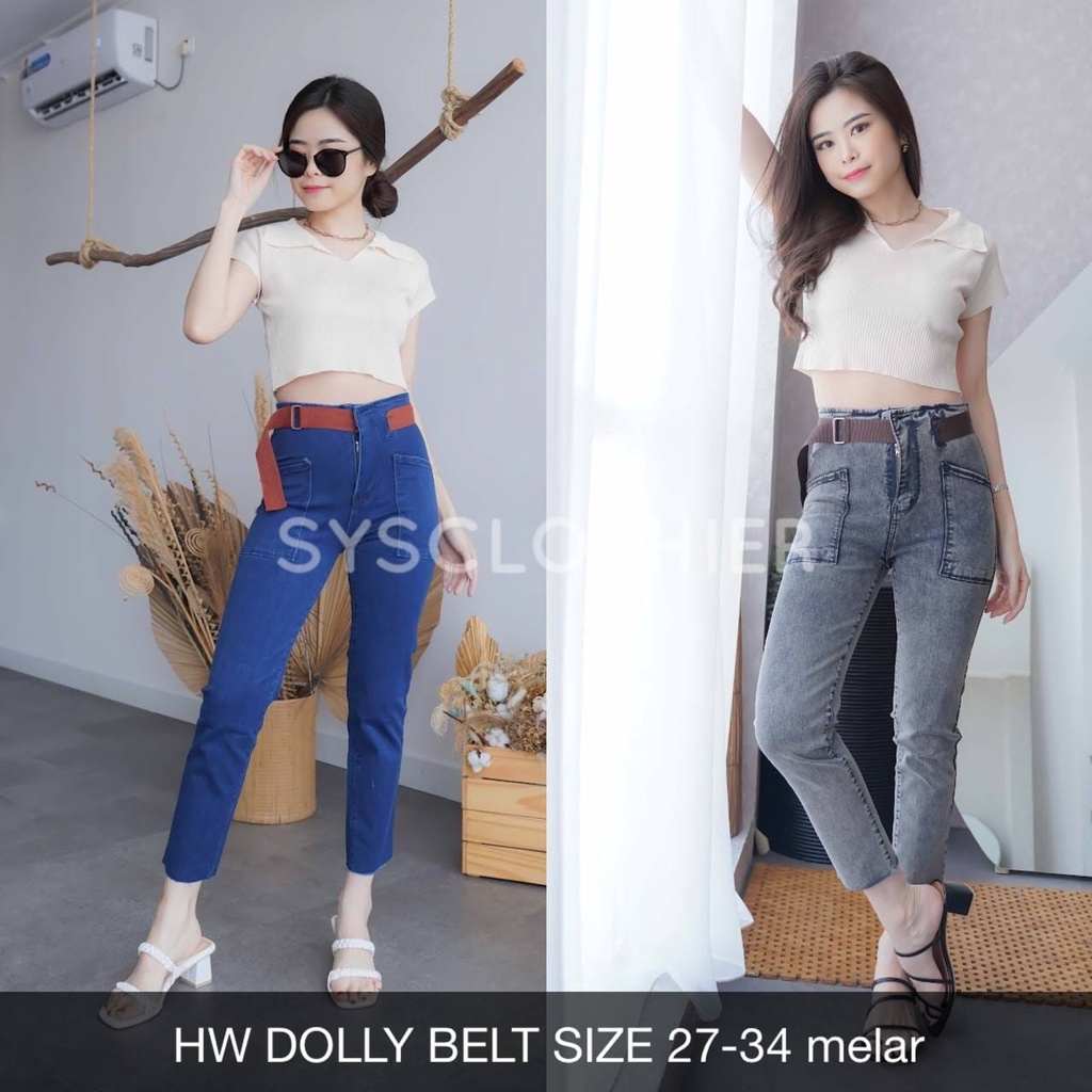 CELANA JEANS WANITA HW DOLLY BELT