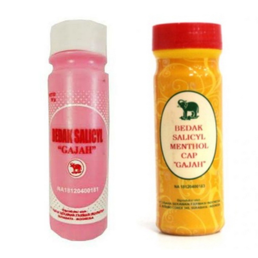 BEDAK SALICYL CAP GAJAH Menthol 100 GR Salisil Talk Pink Salycyl Salisyl