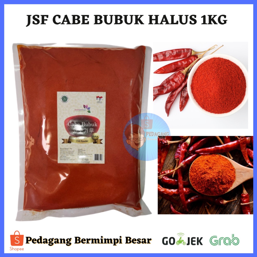 JSF CABE BUBUK HALUS 1KG/ Chili Powder HALUS/ Cabe Bubuk HALUS/ Gochugaru - Bubuk Cabe HALUS / Chili Powder HALUS 1kg