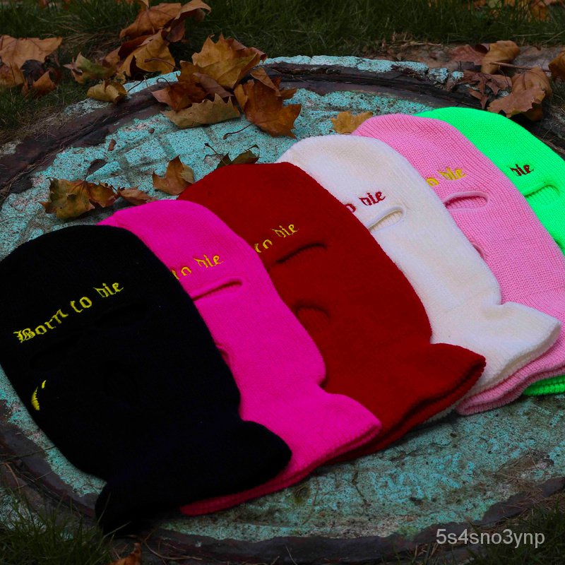 Embroidery Balaclava 3 Hole Full Face Mask Army Tactical Mask Ski Winter Hat Halloween Party Balacla