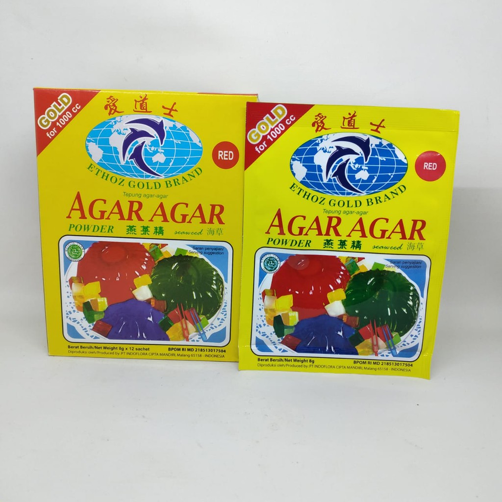 

ETHOZ GOLD BRAND AGAR AGAR POWDER MERAH 8GR