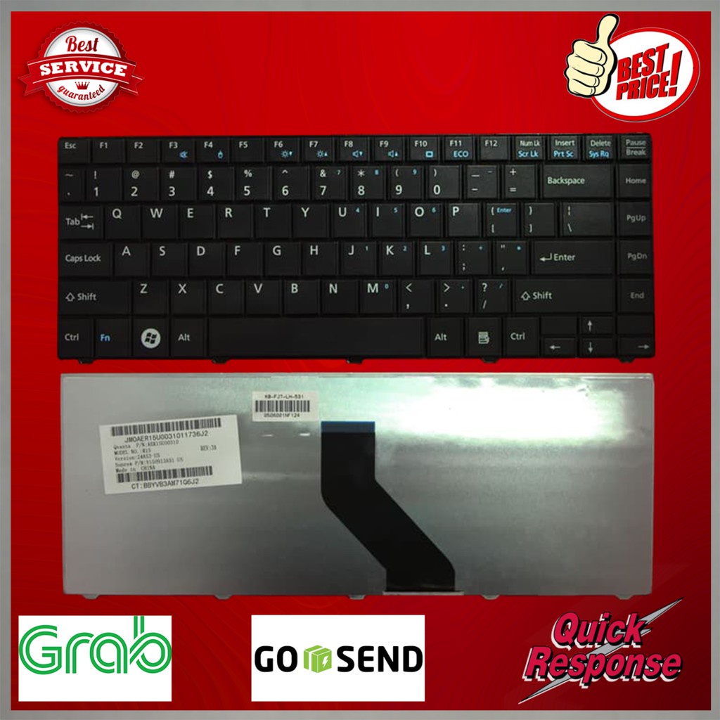 Keyboard notebook  Fujitsu Lifebook LH530 LH531 LH520 LH701 BH531 - Hitam