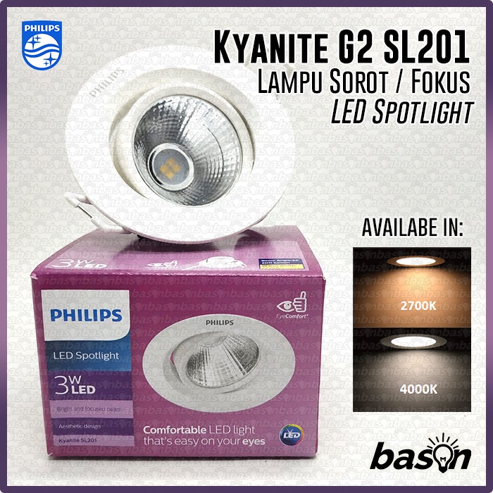 PHILIPS SL201 KYANITE G2 3W - LED Spotlight 2 Axis Lampu Spot Sorot