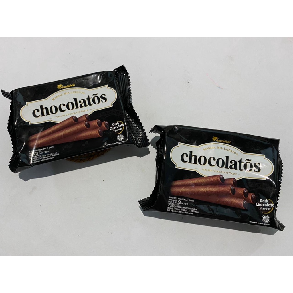 

Chocolatos Wafer Roll Rasa Dark Cokelat 27g