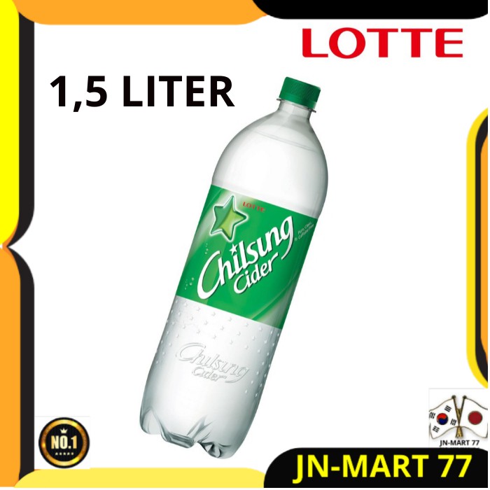 

MAKANAN KOREA/KOREAN FOOD/MINUMAN KOREA LOTTE CHILSUNG CIDER 1,5 LITER - SODA LEMON LIME IMPORT ORI