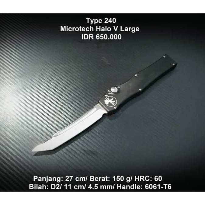 PR00M000 Pisau Outdoor Microtech Halo V Large Murah