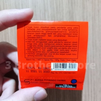 Contrex Strip isi 4 tablet Obat Flu Pilek Demam Sakit Kepala Bersin