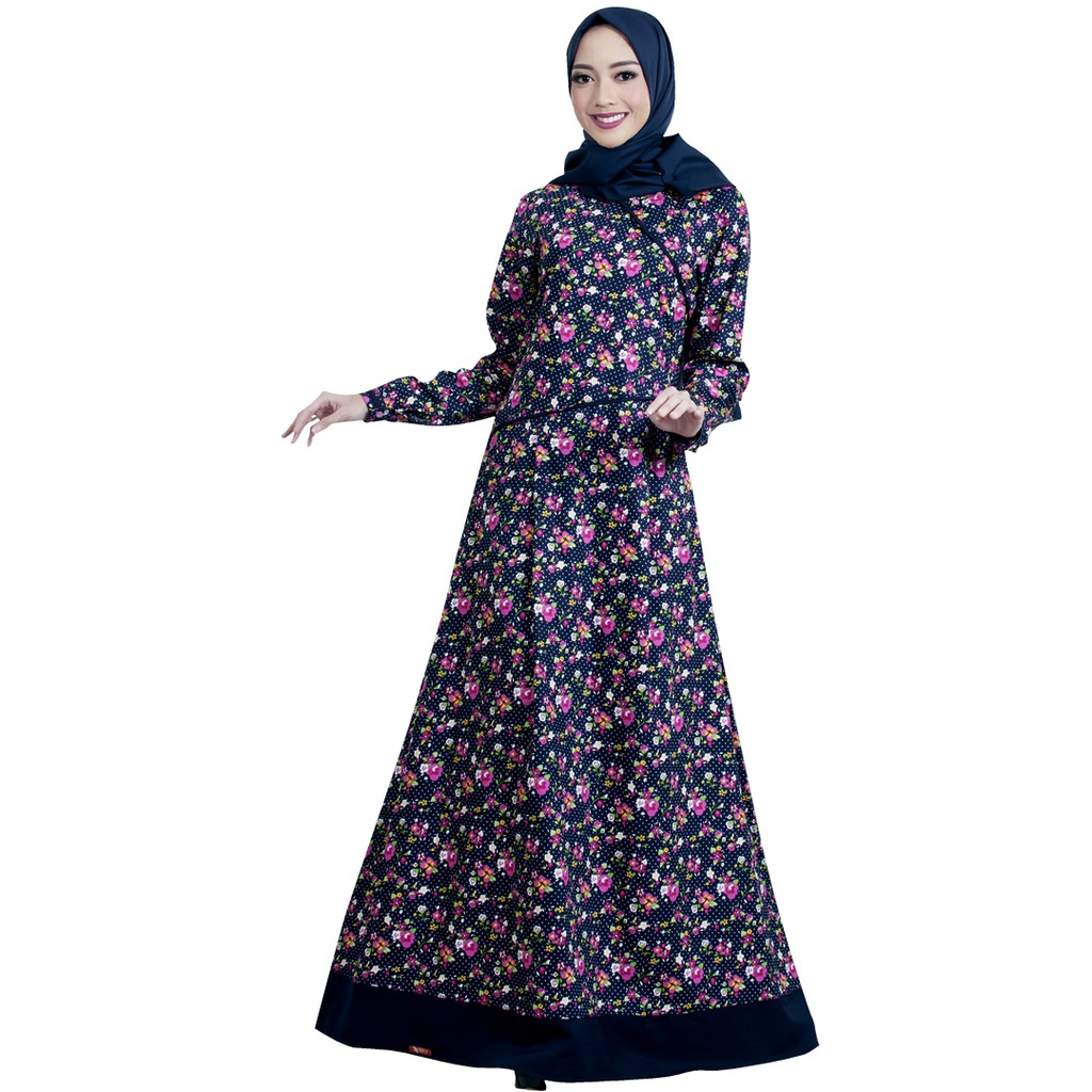 BOOM 31% !!! Gamis Seply Gissel 28 Warna Ungu & Navy