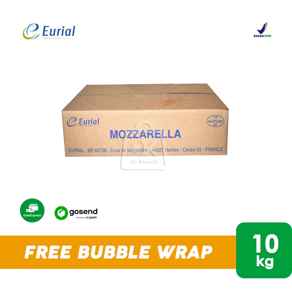 

Keju Mozzarella EURIAL Cheese (10 Kg) KHUSUS INSTANT