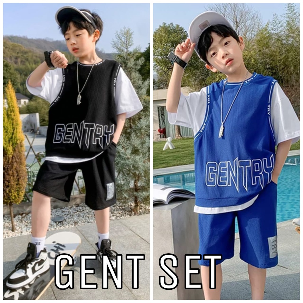 MILANBERRY GENT SET BAJU SETELAN ANAK LAKI SPORTY FASHION SPORT CASUAL REMAJA COWOK IMPORT ALA KOREA