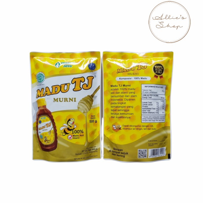 

(BISA COD) Tresno Joyo Madu TJ Murni 500gr - POUCH