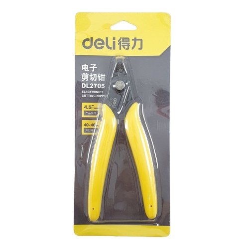 Tang Potong 4.5 inch Deli Electronics Cutting Nippers 130mm DL2705