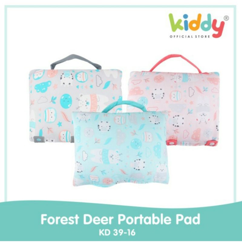 Kiddy Forest Deer Portable Pad / Tas Alas Tidur Bayi Serbaguna Portable Blanket Baby KD 3916