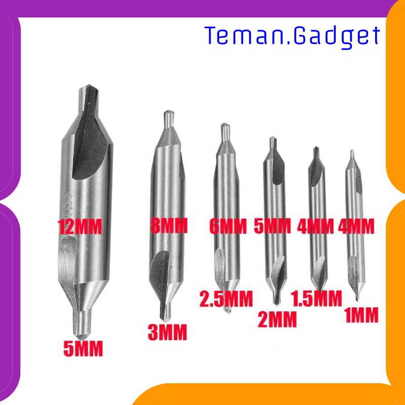 TG-DE365 MAYITR MATA BOR CENTER DRILL BITS SET PRECISION COUNTERSINKS KIT 6 PCS