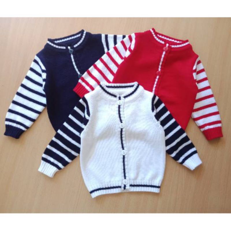 VERSI ANAK CARDIGAN RAJUT IMPORT ALYA STRIPI PREMIUM