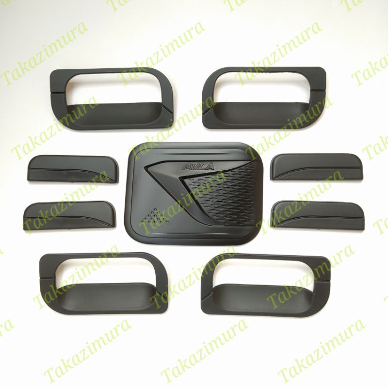 PAKET Cover Handle Outer &amp; Tangki Bensin Hitam Doff Mobil Daihatsu New AYLA 2012-2021