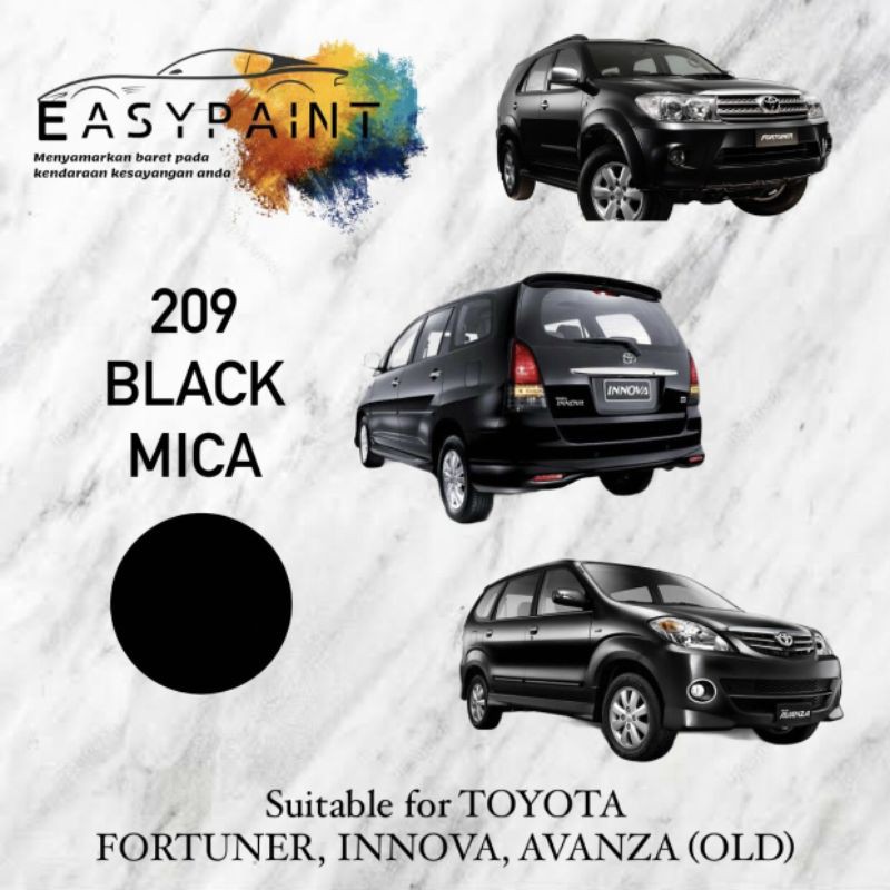 Cat Oles Penghilang Baret Black Mica 209 Toyota Innova, Avanza, Fortuner, Yaris, Altis (old version)