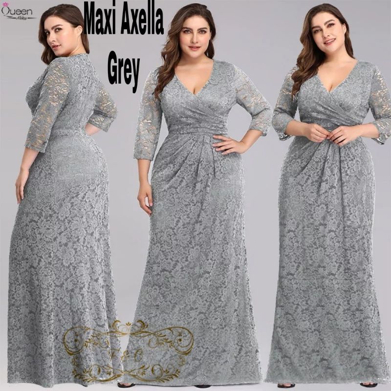 BISA COD ☑️MAXI AXELLA JUMBO / SIZE BIG XXL / GAMIS BRUKAT JUMBO / PAKAIAN WANITA / FASHION JUMBO / 