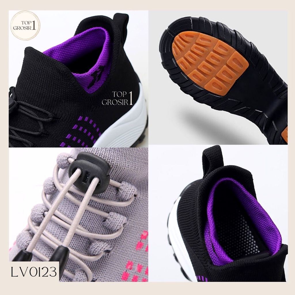 TOPGROSIR LV0123 Sepatu Wanita Import Sneakers Motif list One Eye