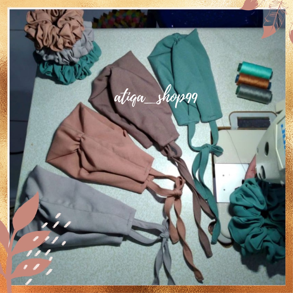INNER Bandana ikat ciput rambut || anti pusing Bandana HIJAB grosir Atiqa