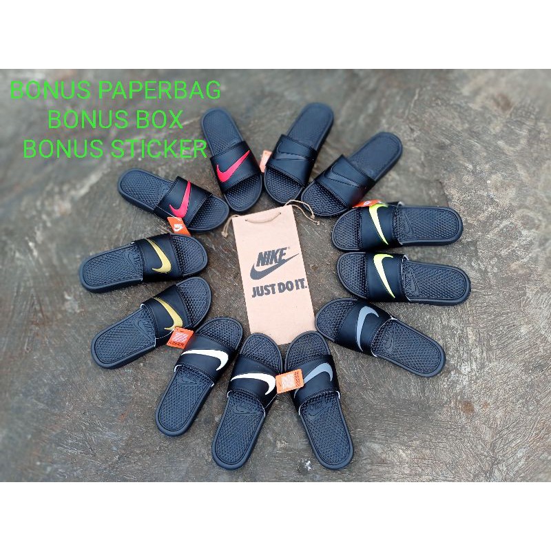 SANDAL SLIDE ON  SANDAL SLOOP NIKEE BENASI IMPORT MURAH