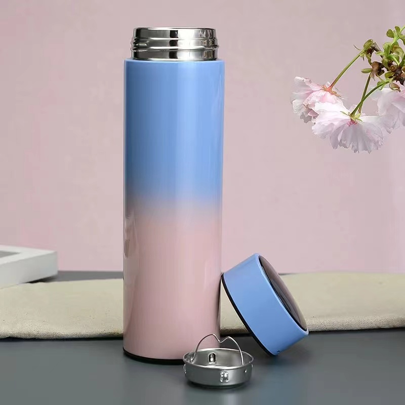 Cangkir Thermos Air Kopi Digital Bahan Stainless Steel Untuk Hadiah