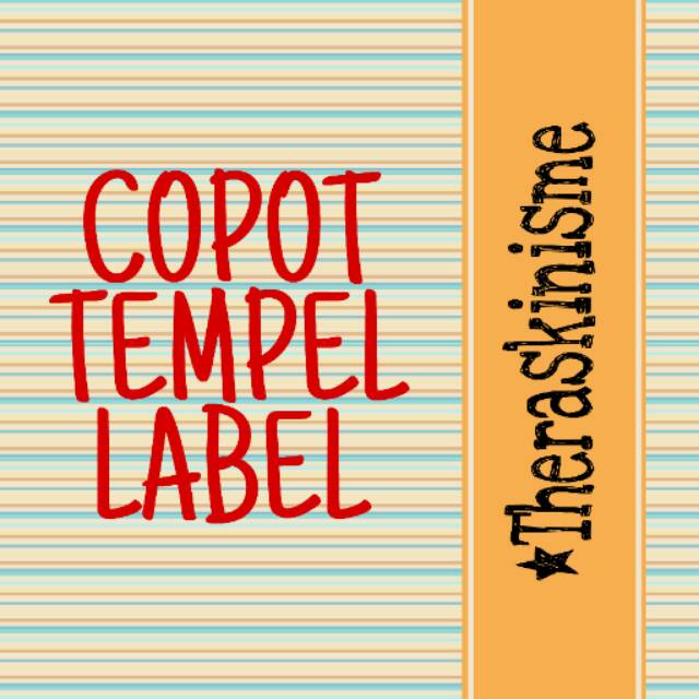 

Stiker Theraskin - copot tempel label