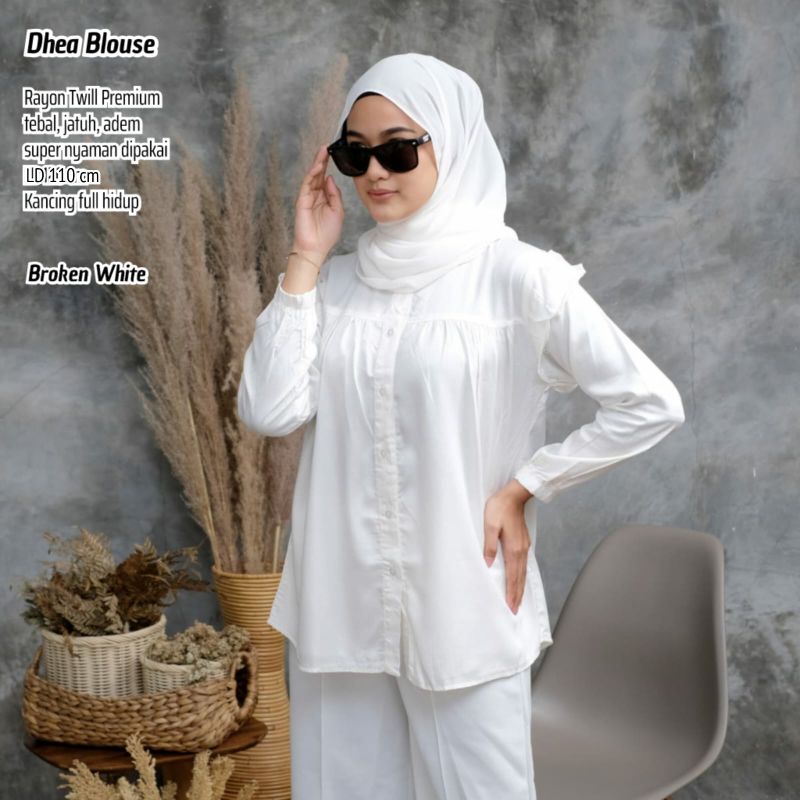 DHEA BLOUSE / Blouse Wanita RAYON TWILL / Blouse Polos / Blouse Rempel Twill