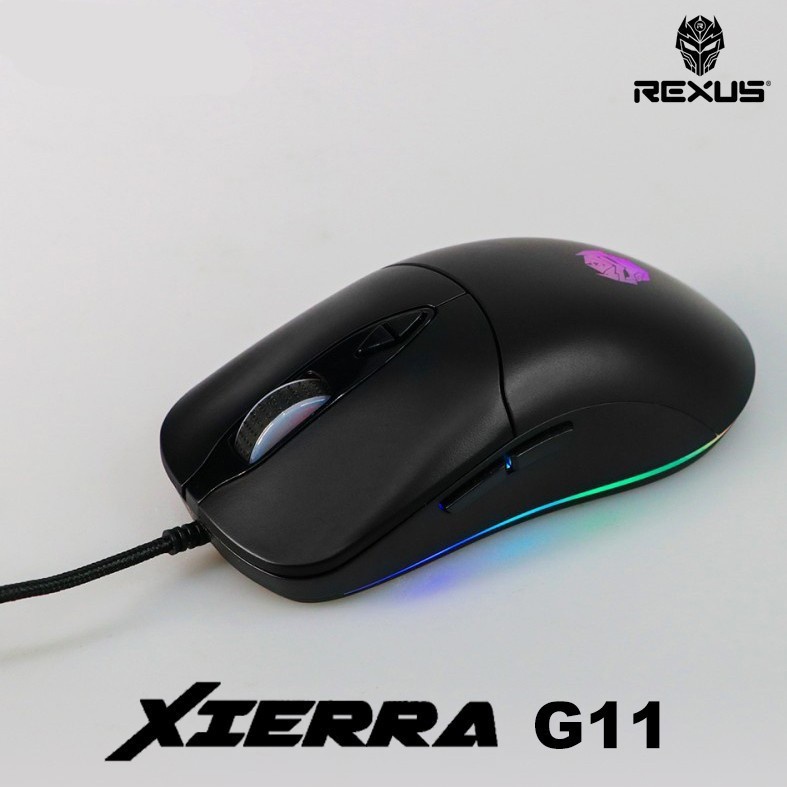 Mouse Rexus G11 G-11 Xierra LED RGB - Wired Gaming Mice - Garansi Ori