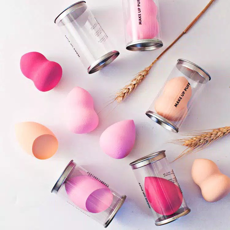 Sponge Beauty Blender (dijamin mengembang) Soft Puff / Good Quality+tabung Mika