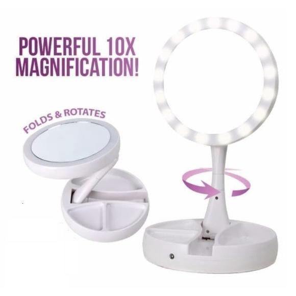 Kaca Rias Lipat LED Cermin Rias Lipat Led