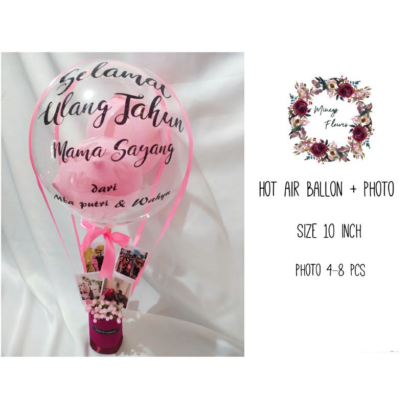 Buket Balon Pink/Hot Air Balon/Buket Balon Wisuda Ulang Tahun Anniversary Lamaran Wedding
