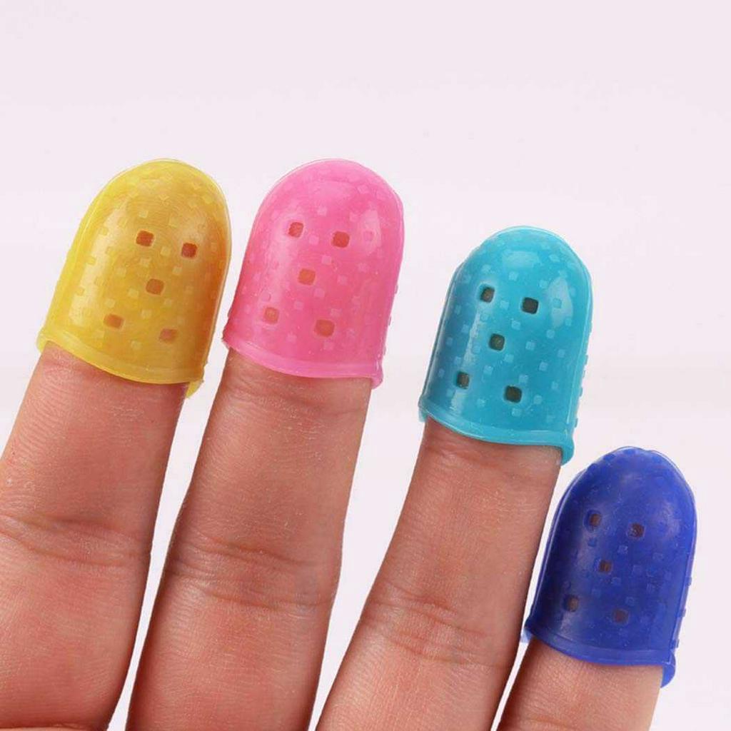 Pelindung Jari Gitar Silicone Fingertip Protector 5 PCS Finger Tip Desain Nyaman Material Silikon Elastis