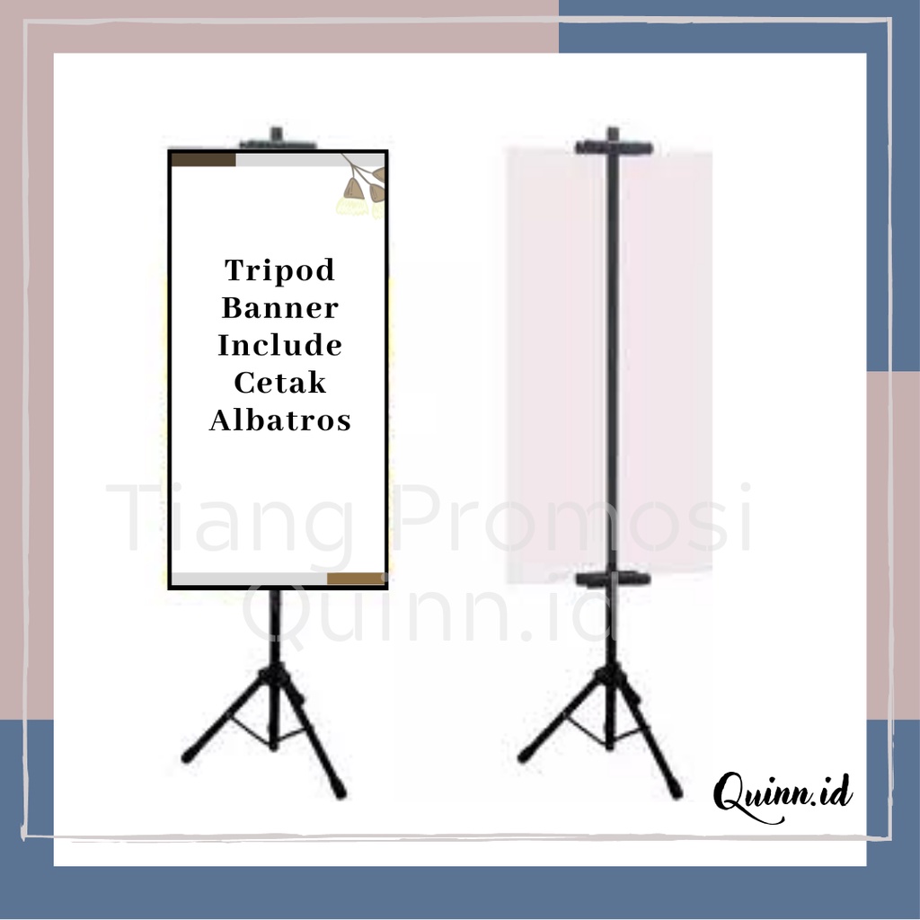 Tripod Banner 2 Include Cetak Impraboard / Tripod Include Impraboard Stiker / Cetak Impraboard
