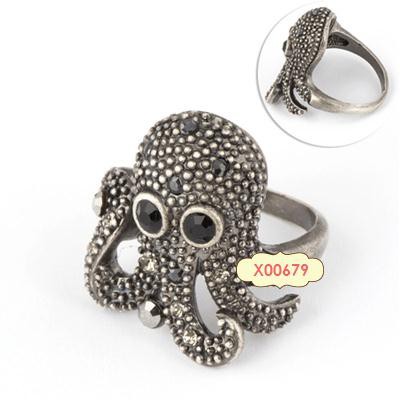 LRC Cincin Korean personality fashion octopus shape decorated X00679