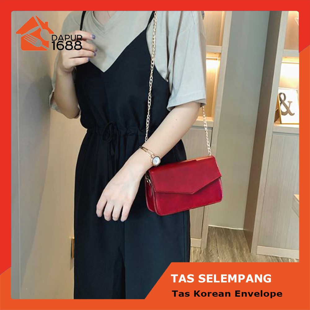 Tas Selempang Wanita Slingbag Envelope Motif Tas Pesta Bahan Kulit Sintetis Korean Fashion Style