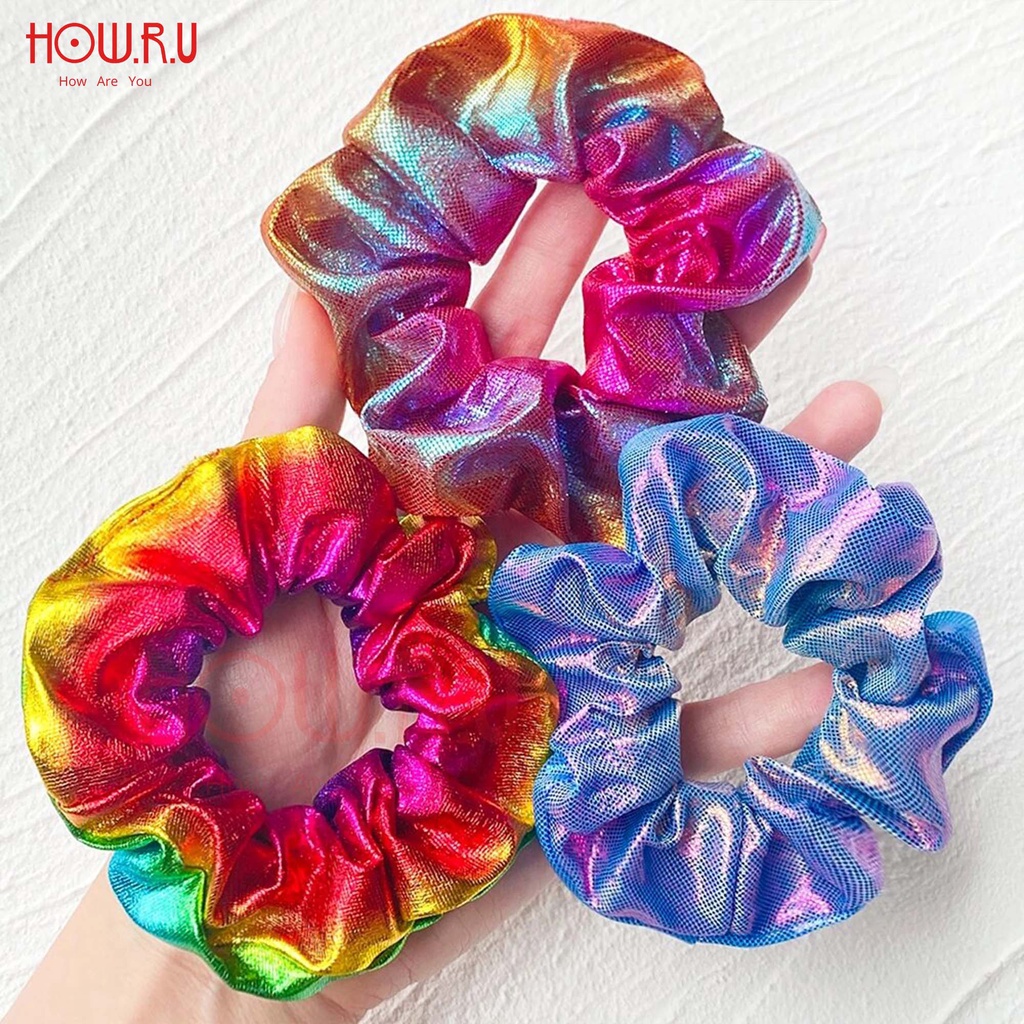 HOW.R.U | Scrunchie / Ikat Rambut Motif Hologram