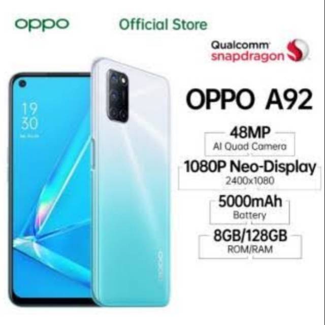 Oppo A92 Terbaru RAM 8/128GB garansi resmi Erafone