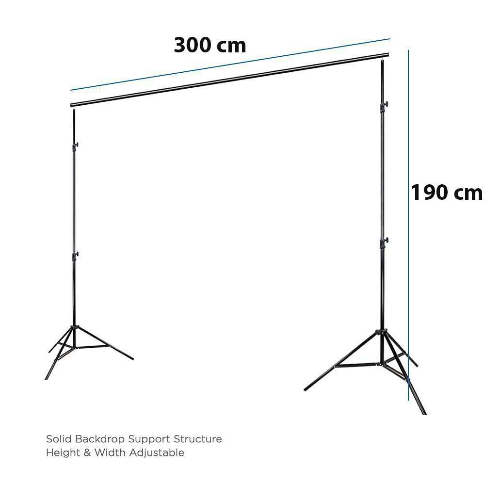 (BISA COD) RVOSTR STUDIO Bracket Stand Backdrop Foto Studio 190 x 300 cm - BS-300