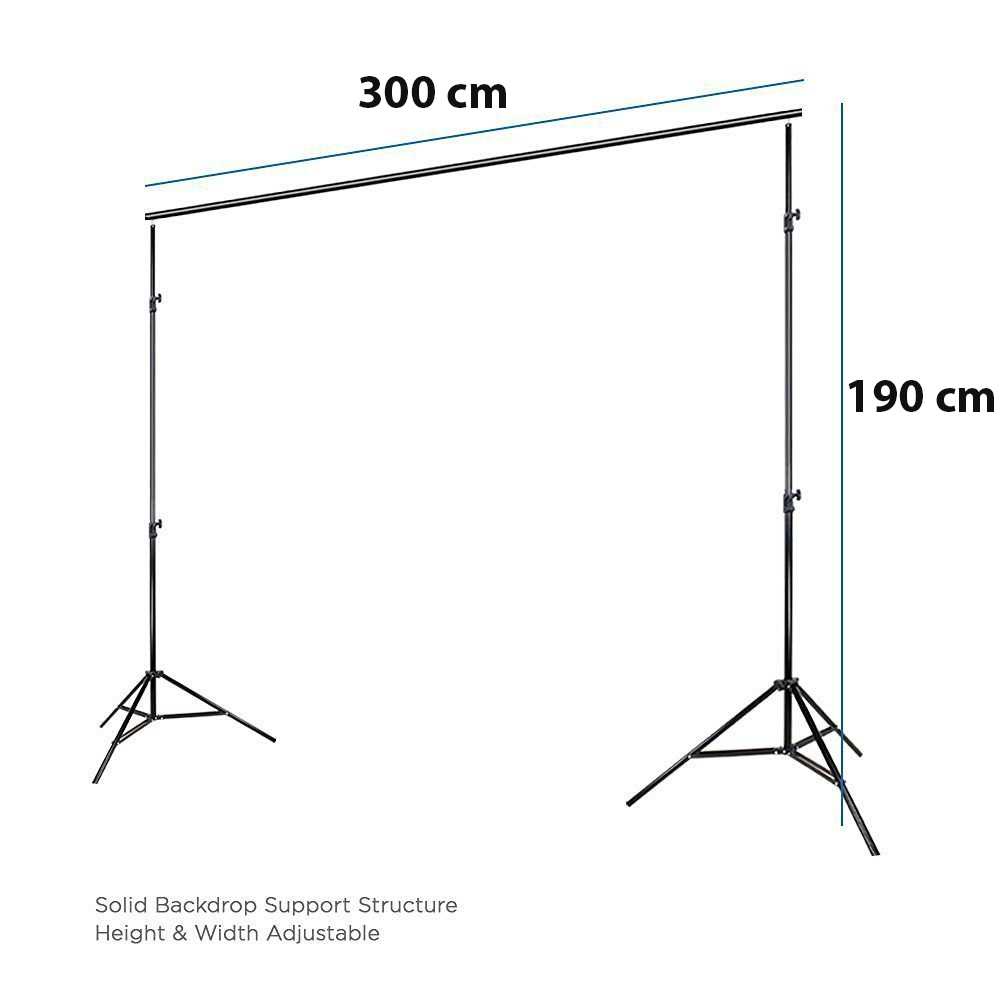 (100% BARANG ORI) TaffSTUDIO Bracket Stand Backdrop Foto Studio 190 x 300 cm - BS-300