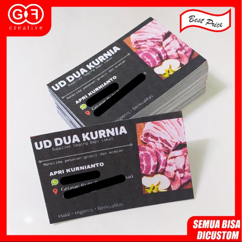 

CETAK KARTU NAMA 1 sisi & 2 sisi Full Colour - Art Carton 260gsm