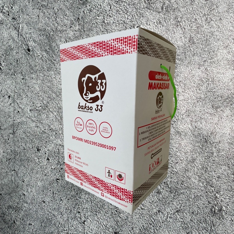 

paket oleh oleh dos bakso 33 bete bete Makassar