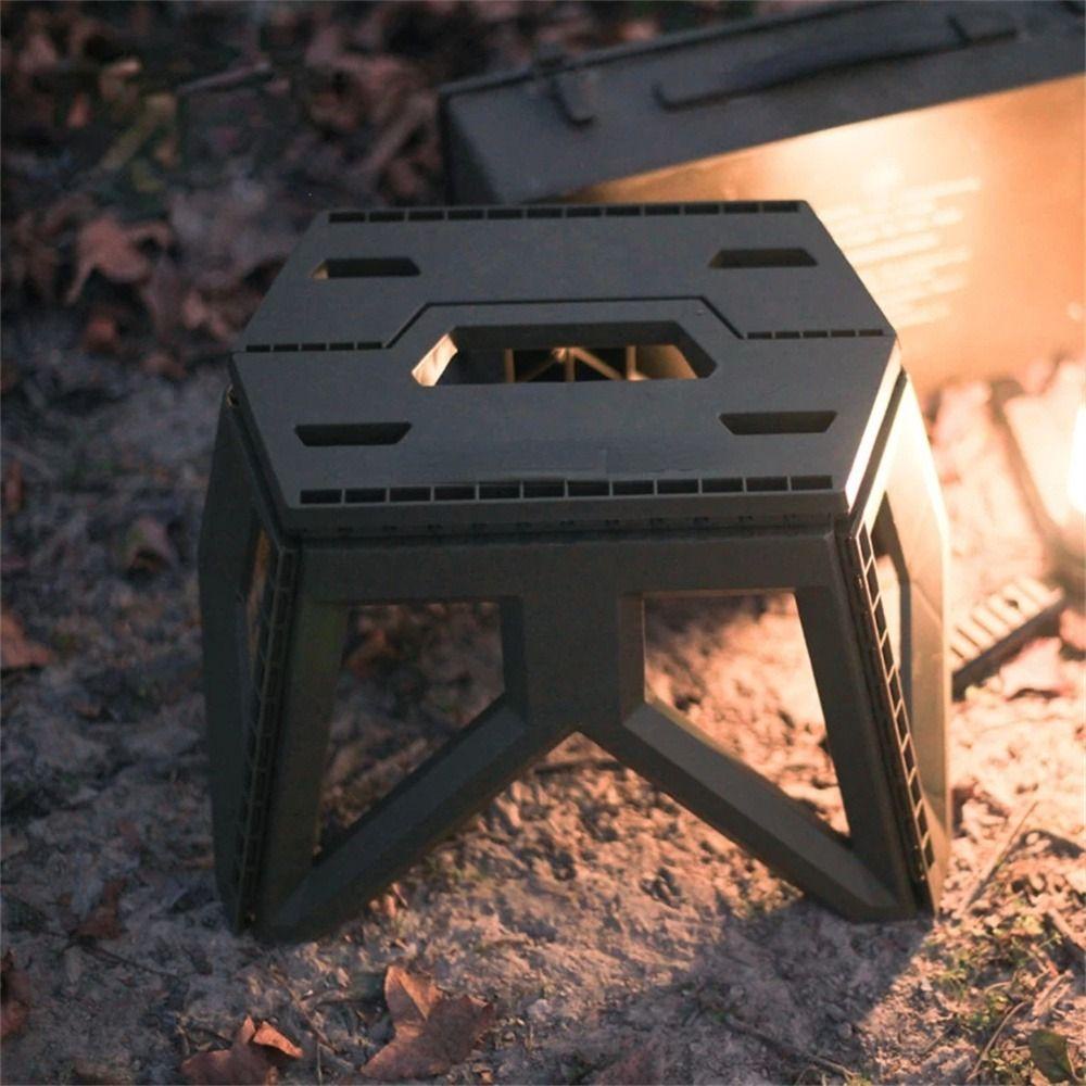 Lanfy Kursi Lipat Portable Ultra-Ringan Bangku Perlengkapan Luar Berkemah Step Stool Kursi Pantai Alat Luar Ruangan Bangku Camping