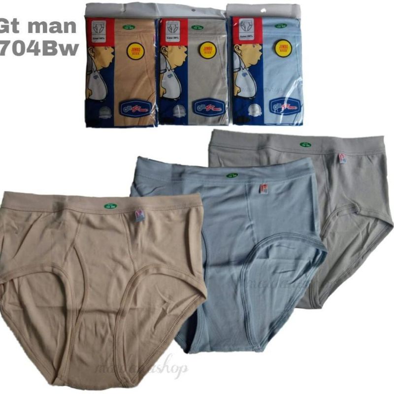 6 Pcs Celana Dalam Pria GT MAN BW JUMBO SIZE XXL