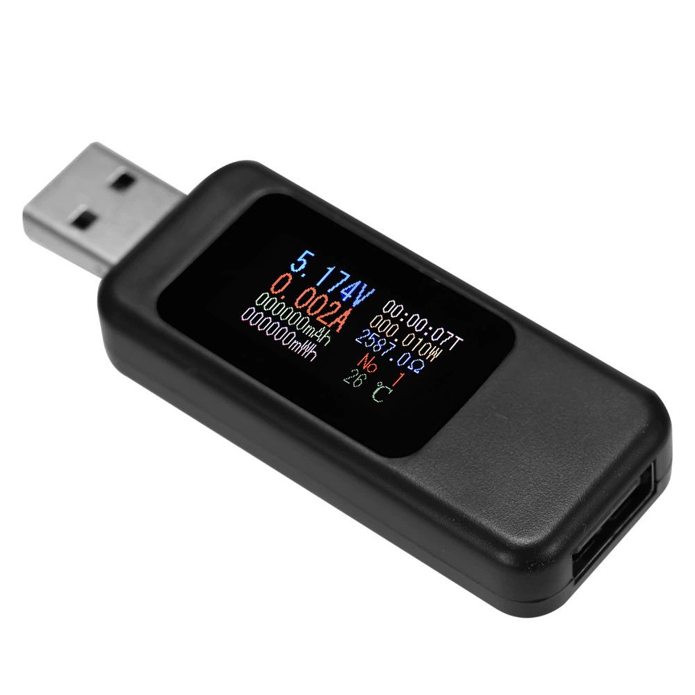 IMPORT LCD USB Battery Tester Voltmeter Volt Current Voltage Doctor Charger Capacity Tester Meter