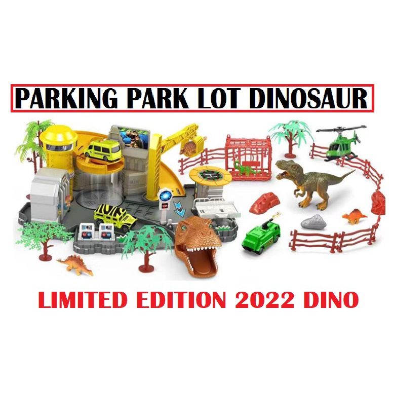 DIY JURASSIC PARK DINOSAUR MAINAN ANAK PARKING LOT CAR DINO EDUKASI BELAJAR TIME ZONE GAME WAR PRETE