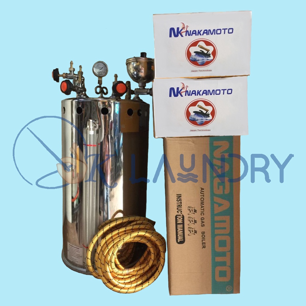 Steam Boiler Nagamoto 35 Liter GB 38 Setrika Gosokan Uap Khusus Luar Kota Palet Kayu
