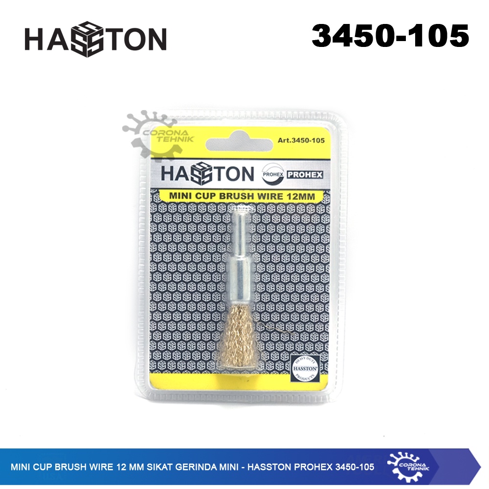 Hasston Prohex 3450-105 - Mini Cup Brush Wire 12 mm Sikat Gerinda Mini