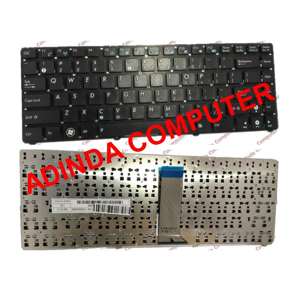 Keyboard Asus 1215 1215B 1215N 1215P 1225 1225B 1225C Hitam