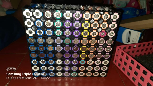 Bdid Swank 10pcs Holder Spacer Baterai 18650 3x5 Bahan Plastik